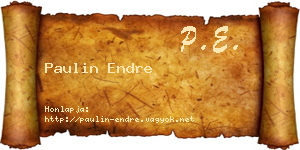 Paulin Endre névjegykártya